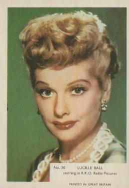 1958 Kane Products Film Stars #30 Lucille Ball Front