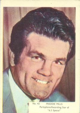 1958 Kane Products Film Stars #42 Freddie Mills Front