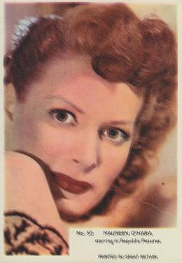 1958 Kane Products Film Stars #50 Maureen O'Hara Front