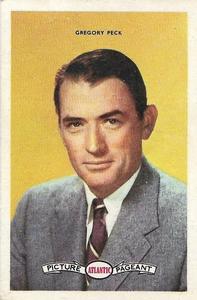 1958 Atlantic Petroleum Picture Pageant Film Stars #18 Gregory Peck Front