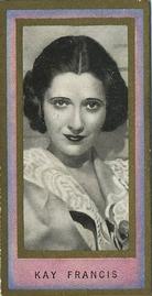 1938 Carreras Film Favourites #26 Kay Francis Front