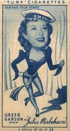 1949 Turf Famous Film Stars #23 Greer Garson Front