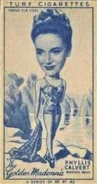 1949 Turf Famous Film Stars #43 Phyllis Calvert Front