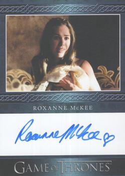 2020 Rittenhouse Game of Thrones The Complete Series - Autographs Blue #NNO Roxanne McKee Front