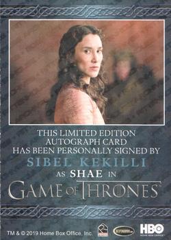2020 Rittenhouse Game of Thrones The Complete Series - Autographs Blue #NNO Sibel Kekilli Back