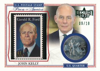2020 Decision 2020 - Pieces of America Quarter/Stamp Relics #POA29 John Kelly Front
