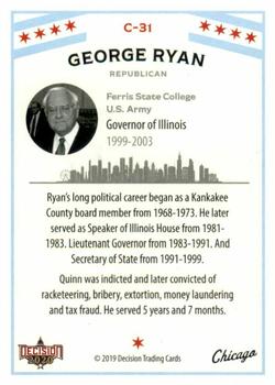 2020 Decision 2020 - Chicago Politics #C31 George Ryan Back