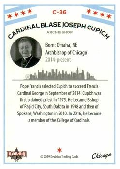 2020 Decision 2020 - Chicago Politics #C36 Cardinal Blase Joseph Cupich Back
