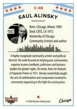 2020 Decision 2020 - Chicago Politics #C46 Saul Alinsky Back