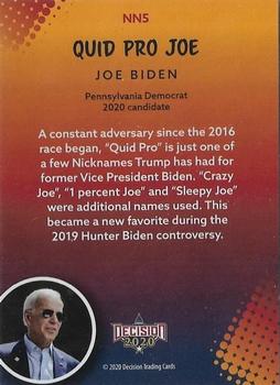 2020 Decision 2020 - Trump Nicknames #NN5 Joe Biden Back