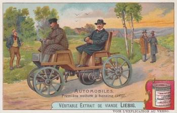 1907 Liebig Automobiles (French Text) (F880, S881) #NNO Premiere voiture a benzine (1875) Front