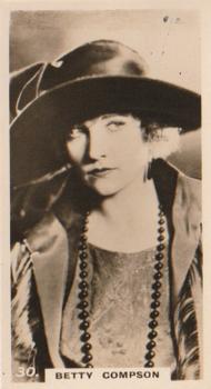 1925 Lambert & Butler Popular Film Stars #30 Betty Compson Front