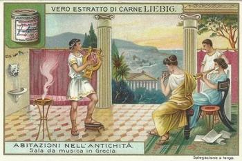 1907 Liebig Abitazioni Nell'Antichita (Dwellings of Antiquity) (Italian Text) (F874, S875) #NNO Sala da musica in Grecia Front