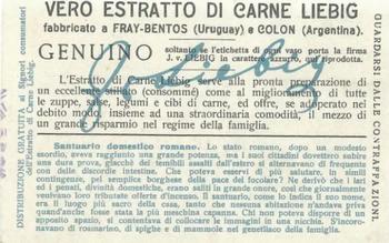 1907 Liebig Abitazioni Nell'Antichita (Dwellings of Antiquity) (Italian Text) (F874, S875) #NNO Santuario domestico romano Back