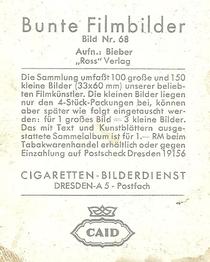 1936 Bunte Filmbilder #68 Gustaf Grundgens Back