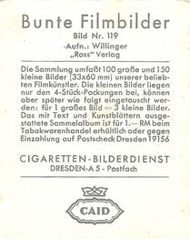1936 Bunte Filmbilder #119 Magda Schneider Back