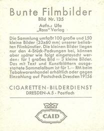 1936 Bunte Filmbilder #135 Brigitte Horney / Karl Ludwig Diehl Back
