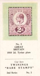 1960 Twinings Tea Rare Stamps (2nd Series) #3 1910 2d. Tyrian plum,                        Great Britain Front