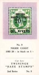 1960 Twinings Tea Rare Stamps (2nd Series) #9 1893 20/- in black on 1/- ,                  Niger Coast Front