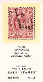 1960 Twinings Tea Rare Stamps (2nd Series) #24 1905 1d. red, watermark Anchor,              Transvaal Front