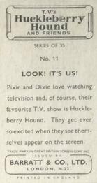 1961 Barratt Huckleberry Hound and Friends #11 Look! It's Us! Back