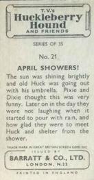1961 Barratt Huckleberry Hound and Friends #21 April Showers! Back