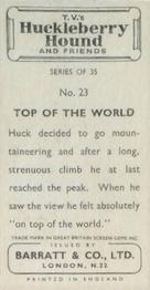 1961 Barratt Huckleberry Hound and Friends #23 Top of the World Back