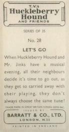 1961 Barratt Huckleberry Hound and Friends #28 Let's Go Back