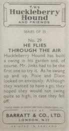 1961 Barratt Huckleberry Hound and Friends #29 He Flies Through the Air Back