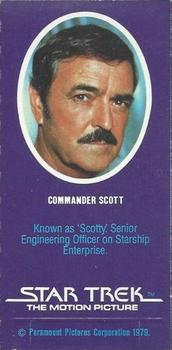 1979 Weetabix Star Trek: The Motion Picture #NNO Commander Scott Back