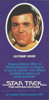 1979 Weetabix Star Trek: The Motion Picture #NNO Lieutenant Chekov Back