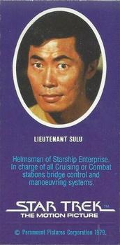 1979 Weetabix Star Trek: The Motion Picture #NNO Lieutenant Sulu Back