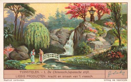 1936 Liebig Tuinstijlen (Styles of Garden) (Dutch Text) (F1331, S1336) #1 De Chineesche-Japansche stijl Front
