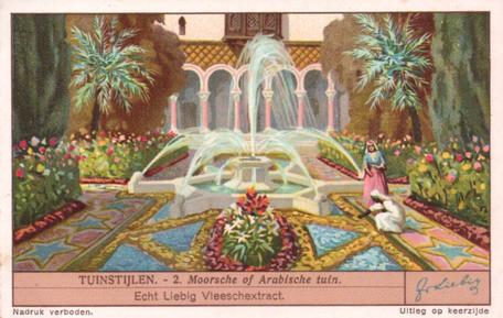 1936 Liebig Tuinstijlen (Styles of Garden) (Dutch Text) (F1331, S1336) #2 Moorsche of Arabische tuin Front