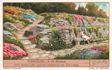 1936 Liebig Tuinstijlen (Styles of Garden) (Dutch Text) (F1331, S1336) #6 De rotstuin Front