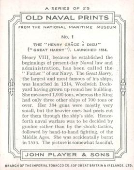 1936 Player's Old Naval Prints #1 The 