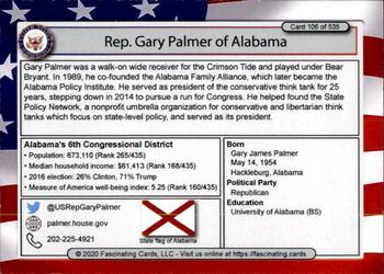 2020 Fascinating Cards United States Congress #106 Gary Palmer Back