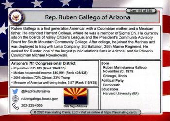 2020 Fascinating Cards United States Congress #115 Ruben Gallego Back