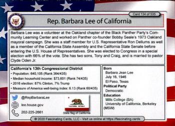 2020 Fascinating Cards United States Congress #134 Barbara Lee Back