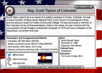 2020 Fascinating Cards United States Congress #177 Scott Tipton Back