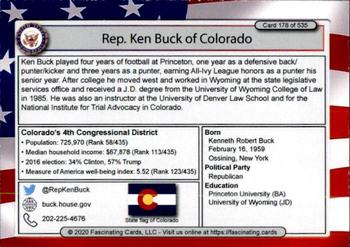 2020 Fascinating Cards United States Congress #178 Ken Buck Back