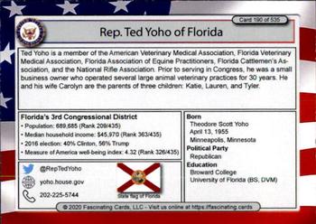 2020 Fascinating Cards United States Congress #190 Ted Yoho Back