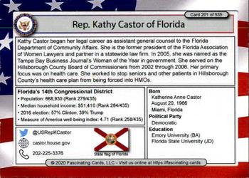 2020 Fascinating Cards United States Congress #201 Kathy Castor Back