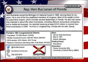 2020 Fascinating Cards United States Congress #203 Vern Buchanan Back