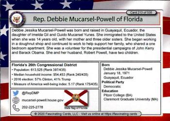2020 Fascinating Cards United States Congress #213 Debbie Mucarsel-Powell Back