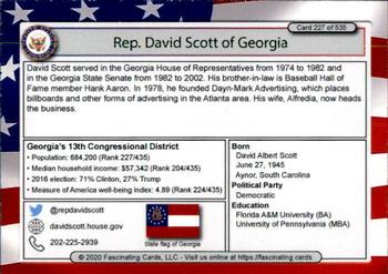 2020 Fascinating Cards United States Congress #227 David Scott Back