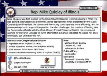 2020 Fascinating Cards United States Congress #237 Mike Quigley Back