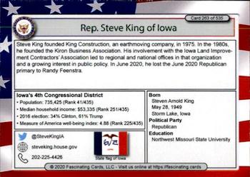 2020 Fascinating Cards United States Congress #263 Steve King Back