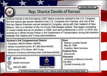 2020 Fascinating Cards United States Congress #266 Sharice Davids Back