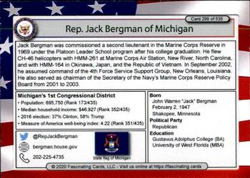 2020 Fascinating Cards United States Congress #299 Jack Bergman Back